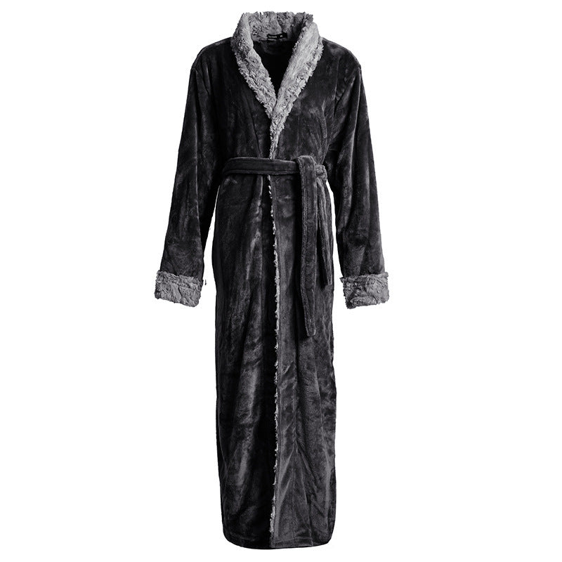Unisex Soft Woven Flannel Bathrobe