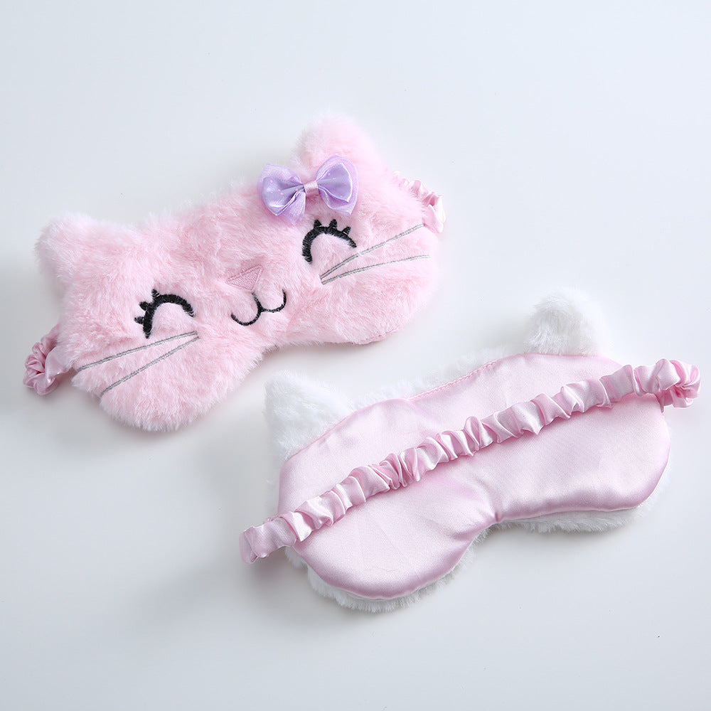 Plush Cat Blackout Sleep Eye Mask