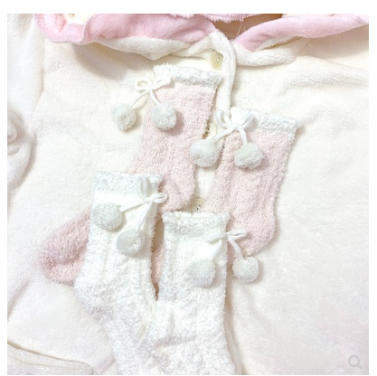 Soft Touch Pom Pom House Socks