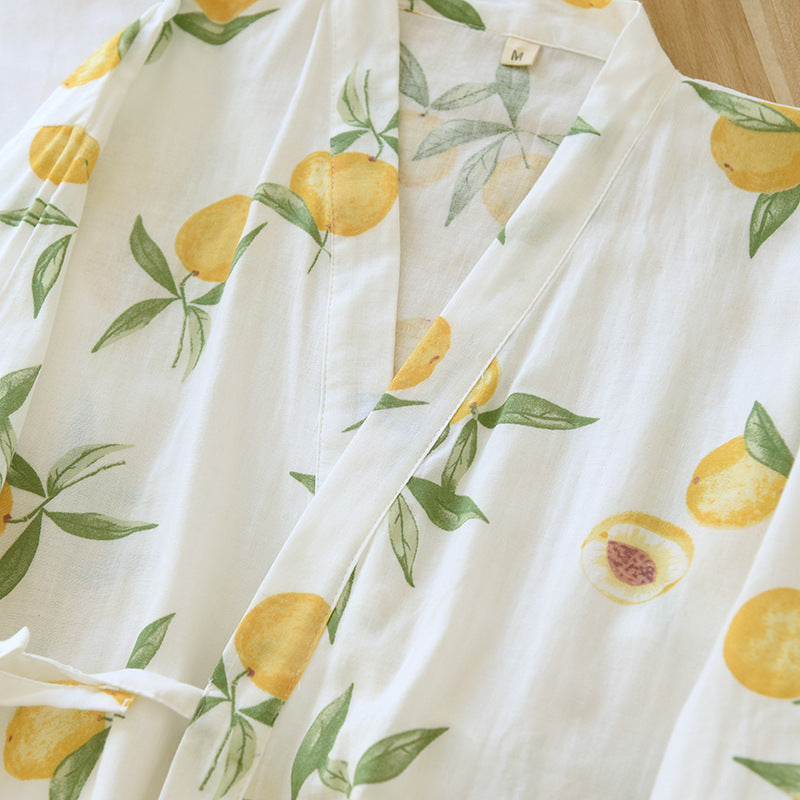Kimono Style Summer Print Sleepwear