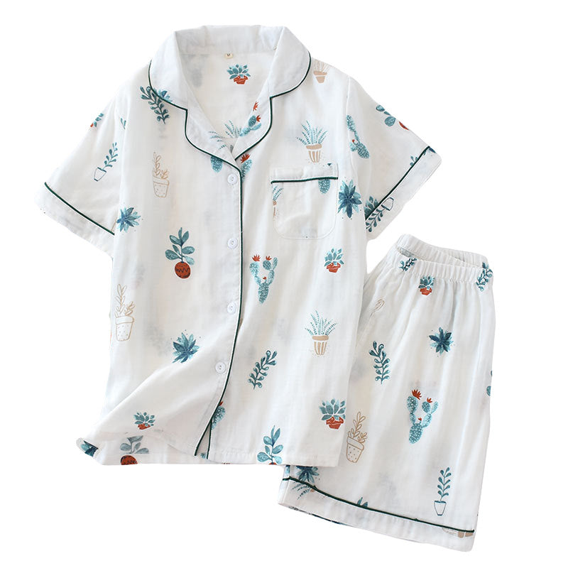 Short-Sleeved Cotton Pyjamas