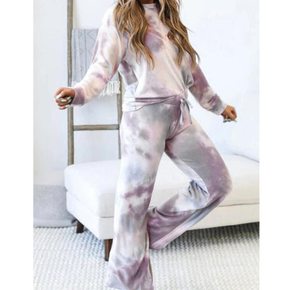 Thai Dye Long-Sleeved Casual Home Suit
