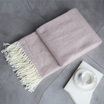 Nordic Style Sofa Mink Velvet Blanket