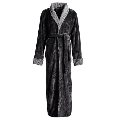 Unisex Soft Woven Flannel Bathrobe