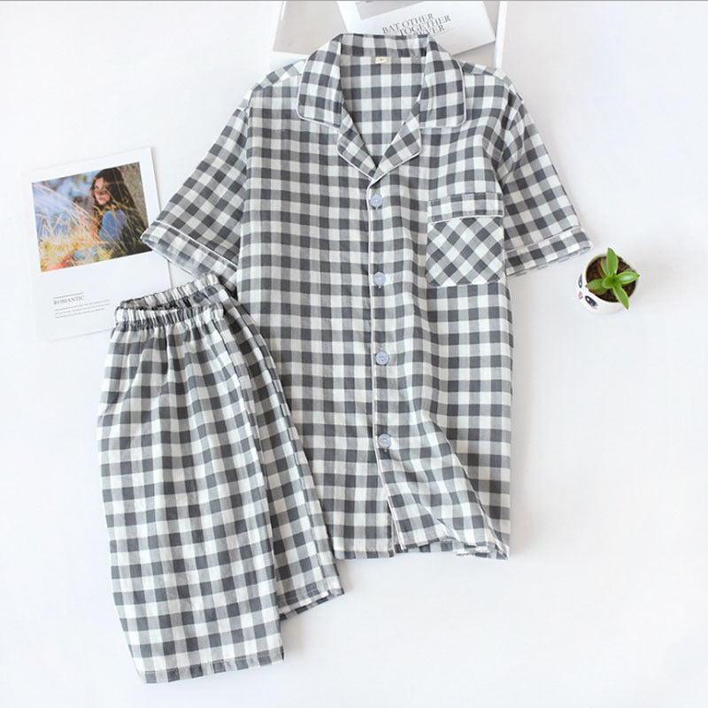 Cotton Yarn Short Two-piece Summer Suit