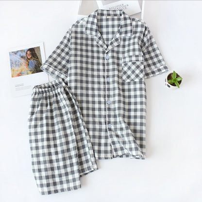 Cotton Yarn Short Two-piece Summer Suit