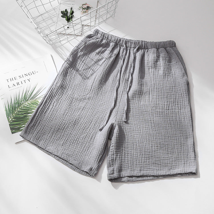 Men's And Women's Summer Cotton Gauze Pyjama Shorts