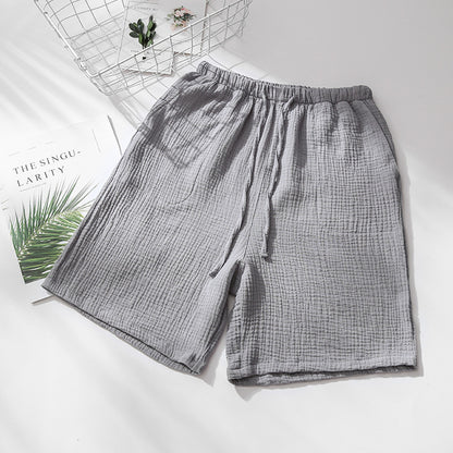 Men's And Women's Summer Cotton Gauze Pyjama Shorts