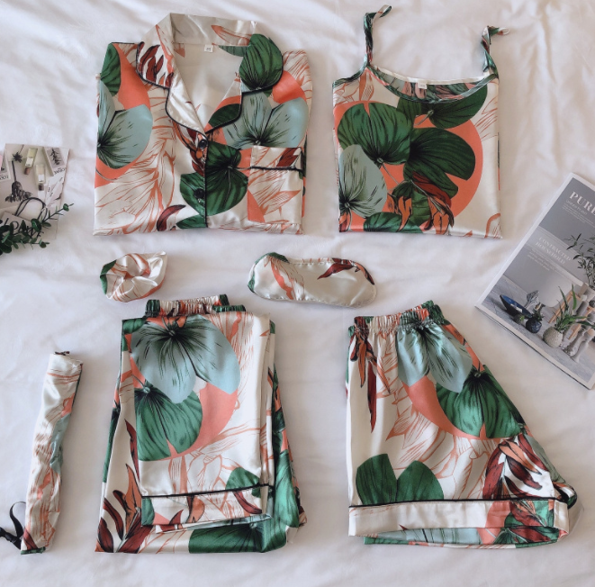 Faux Silk Seven-Piece Summer Set
