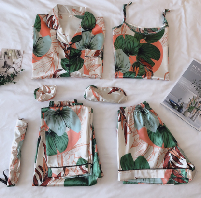 Faux Silk Seven-Piece Summer Set