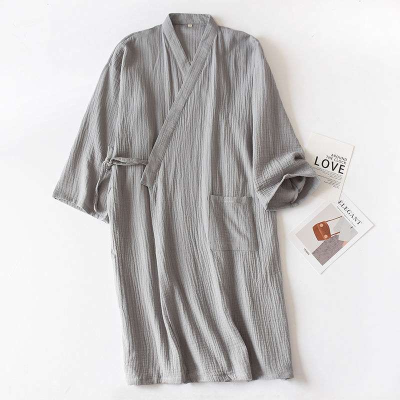 Crepe Style Japanese Kimono Bathrobe