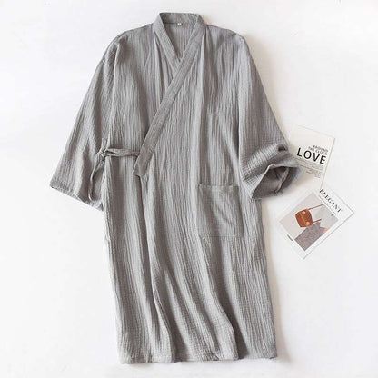 Crepe Style Japanese Kimono Bathrobe