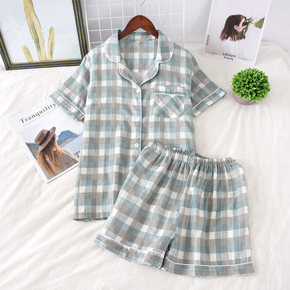 Cotton Yarn Short Two-piece Summer Suit