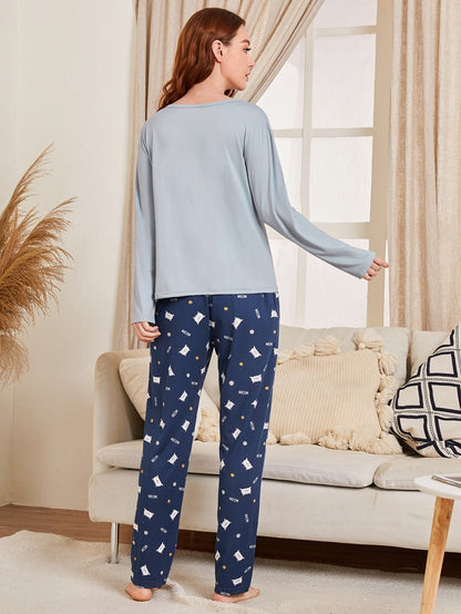 Sleeping Cat Cute Pyjama Set