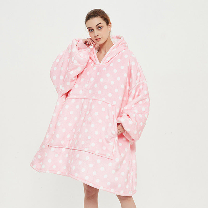 Faux Lamb's Wool Loose-fit Oversized Hoodie