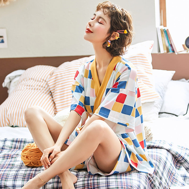 Wrapped Cardigan Japanese Style Kimono Pyjamas