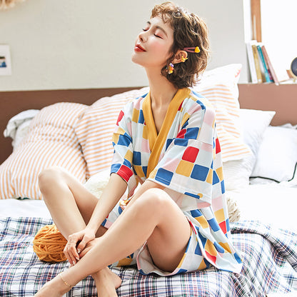 Wrapped Cardigan Japanese Style Kimono Pyjamas