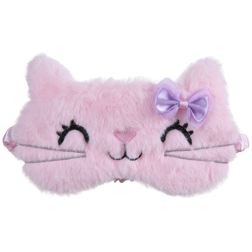 Plush Cat Blackout Sleep Eye Mask