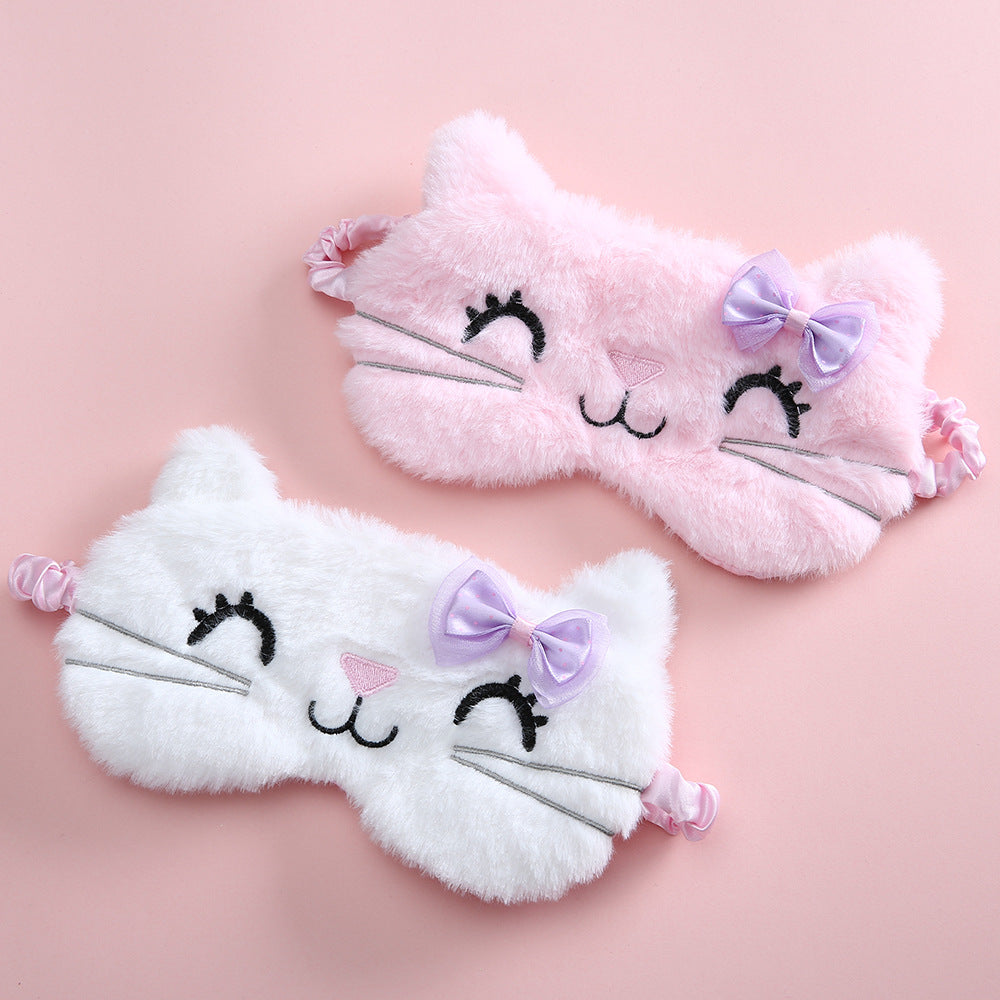 Plush Cat Blackout Sleep Eye Mask