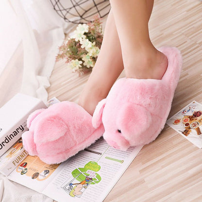This Little Piggy Winter Plush Slippers