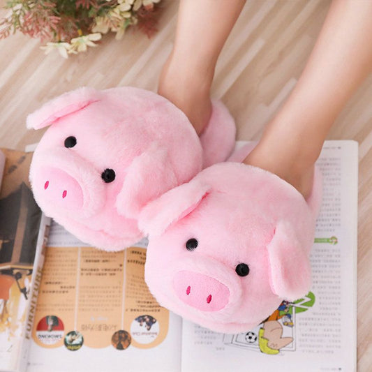 This Little Piggy Winter Plush Slippers