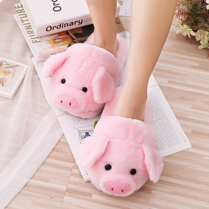 This Little Piggy Winter Plush Slippers