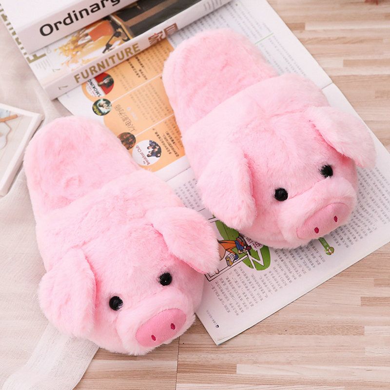 This Little Piggy Winter Plush Slippers