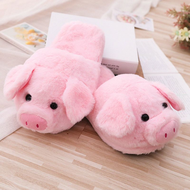This Little Piggy Winter Plush Slippers