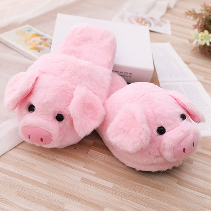 This Little Piggy Winter Plush Slippers