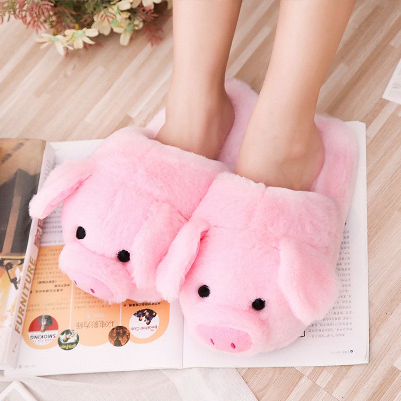 This Little Piggy Winter Plush Slippers