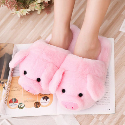 This Little Piggy Winter Plush Slippers