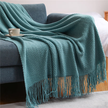 Knitted Hotel Style Solid Colour Blanket