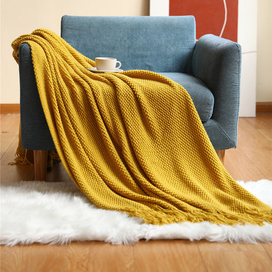 Knitted Hotel Style Solid Colour Blanket
