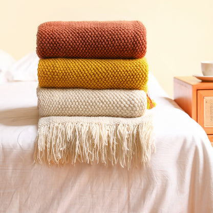 Knitted Hotel Style Solid Colour Blanket
