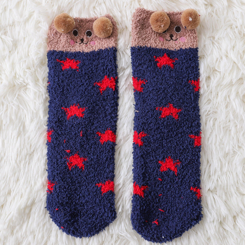 Towel-Touch Cute House Socks