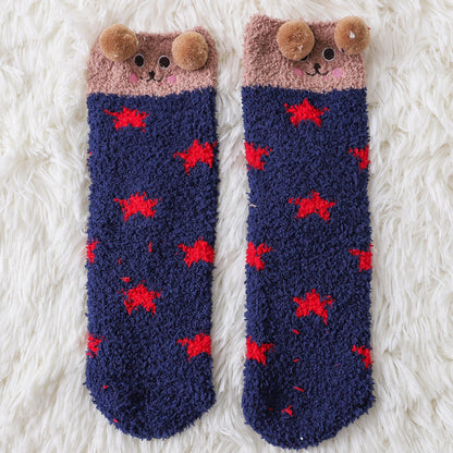 Towel-Touch Cute House Socks