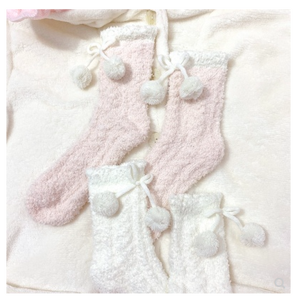 Soft Touch Pom Pom House Socks