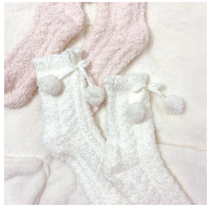 Soft Touch Pom Pom House Socks