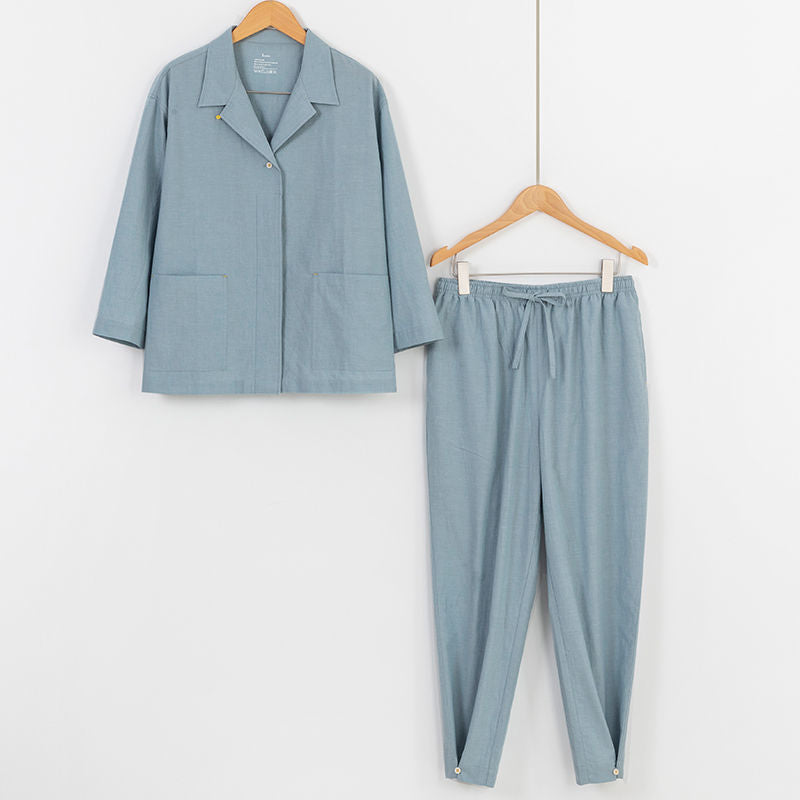 Washed Cotton Unisex Asian Style Pyjamas