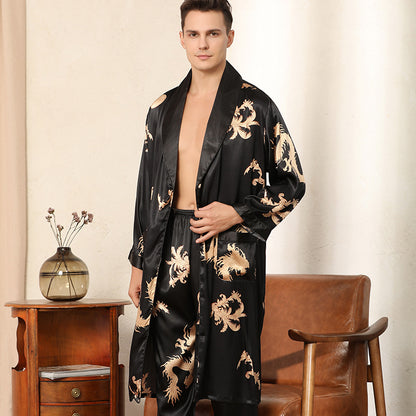 Luxury Faux Silk Two-piece Pyjama Set