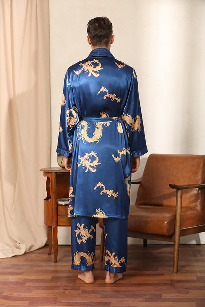 Luxury Faux Silk Two-piece Pyjama Set