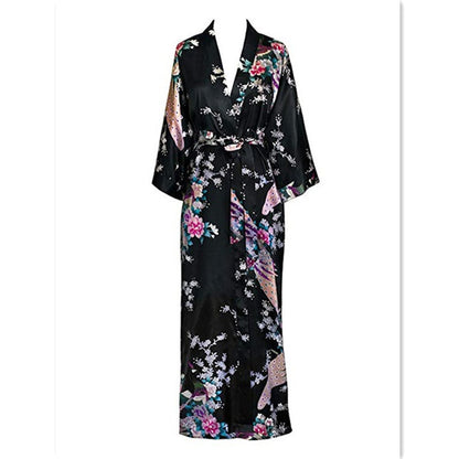 Ladies Faux Silk Orient Inspired Robe