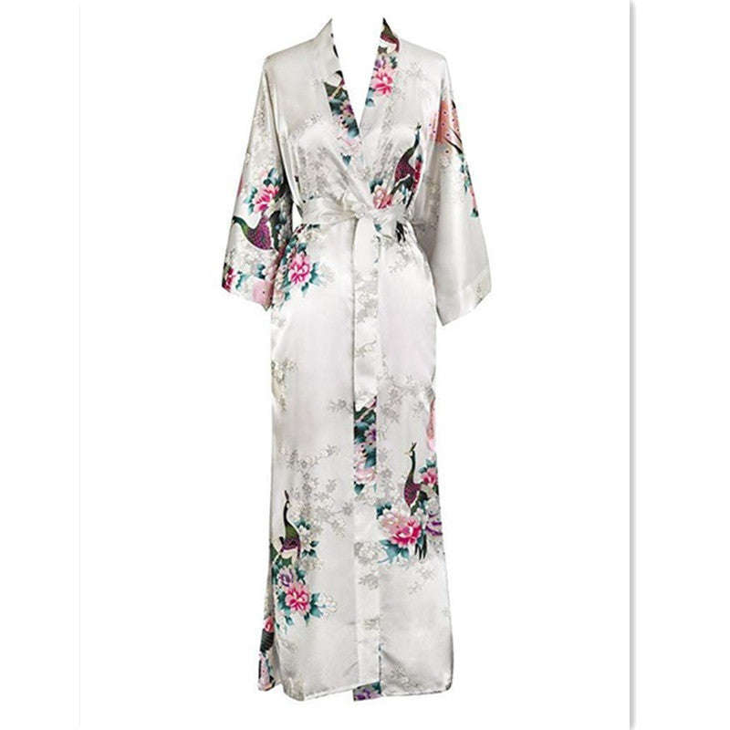 Ladies Faux Silk Orient Inspired Robe