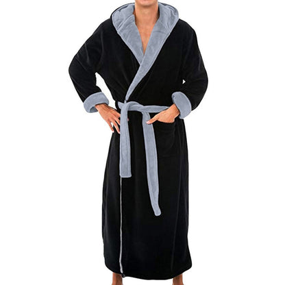 Men's Hooded Thick Cotton Casual Winter BathRobe