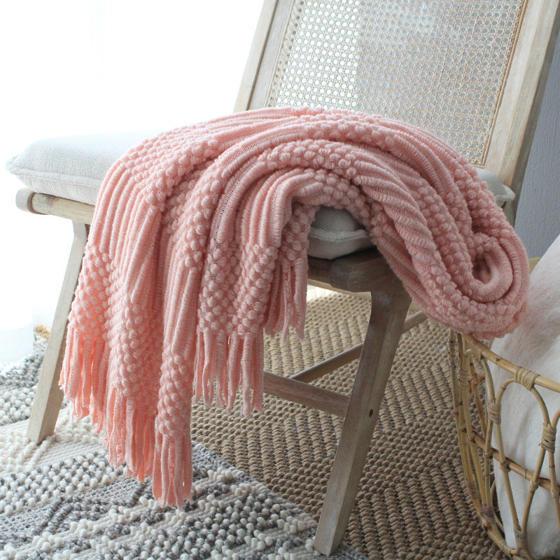 Nordic Knitted Wool Feel Blanket