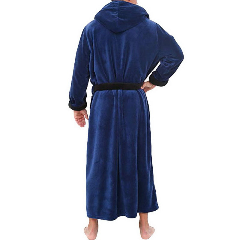Men's Hooded Thick Cotton Casual Winter BathRobe