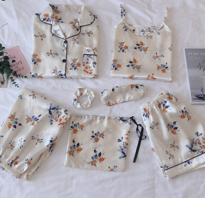 Faux Silk Seven-Piece Summer Set