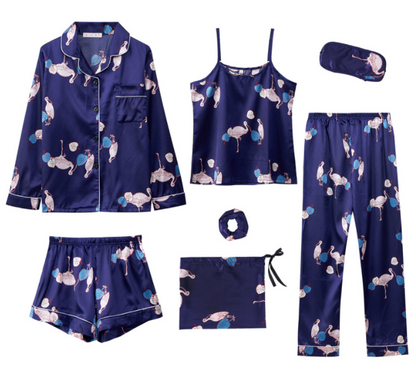 Faux Silk Seven-Piece Summer Set