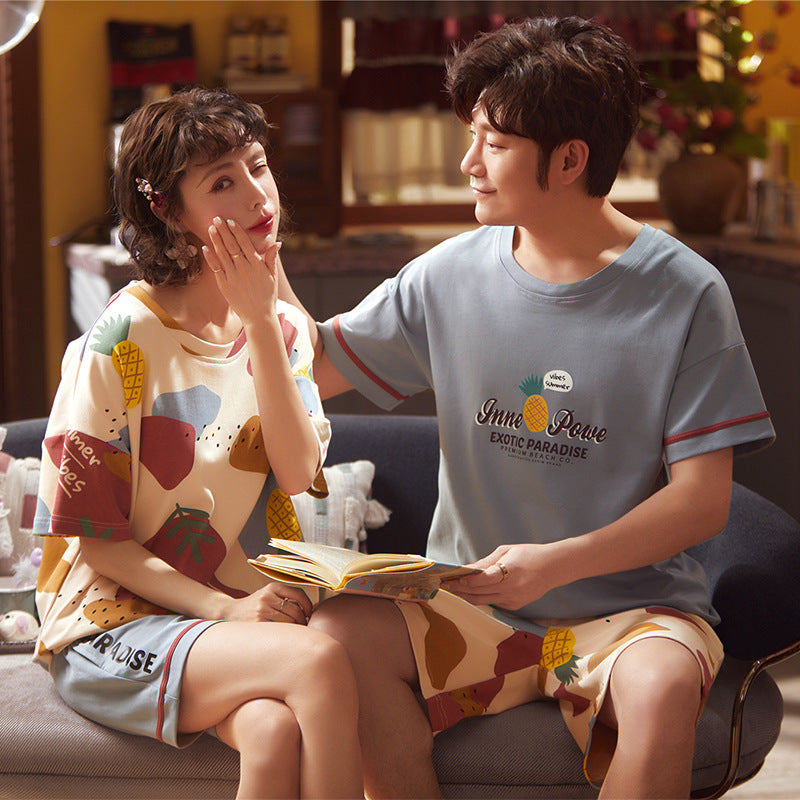 Unisex Short-sleeve Cotton Pyjamas