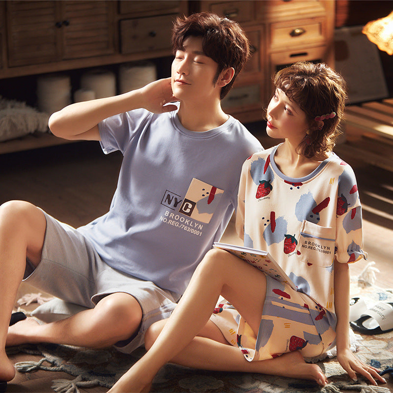 Unisex Short-sleeve Cotton Pyjamas